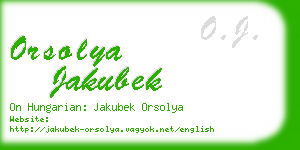 orsolya jakubek business card